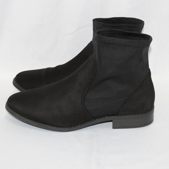 NWOT ASOS Suede Black Ankle Sock Boots - Picture 4 of 12
